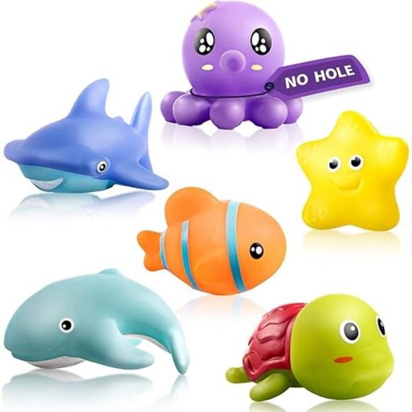 Infant Bath Toys for 18 Months - No Hole Animal Bathtub Toys, Baby - Picture 7 of 7